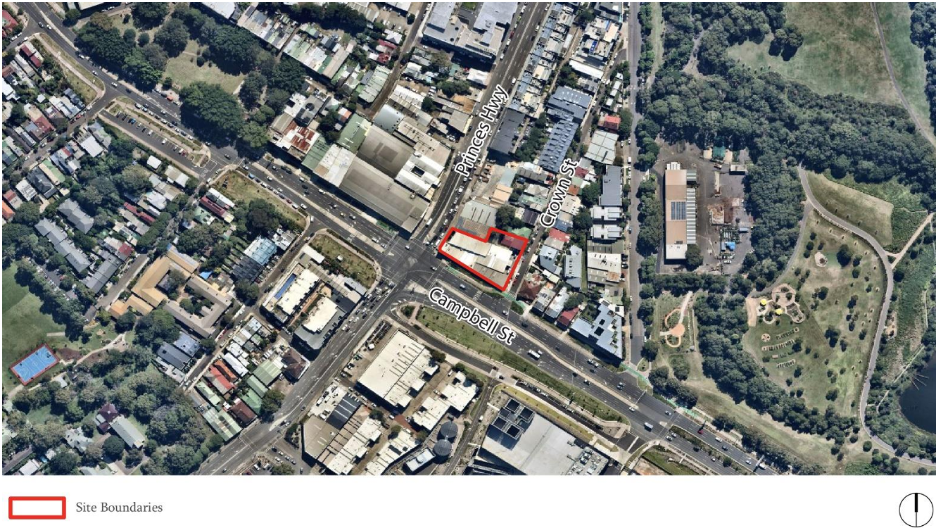 Aerial view of proposal