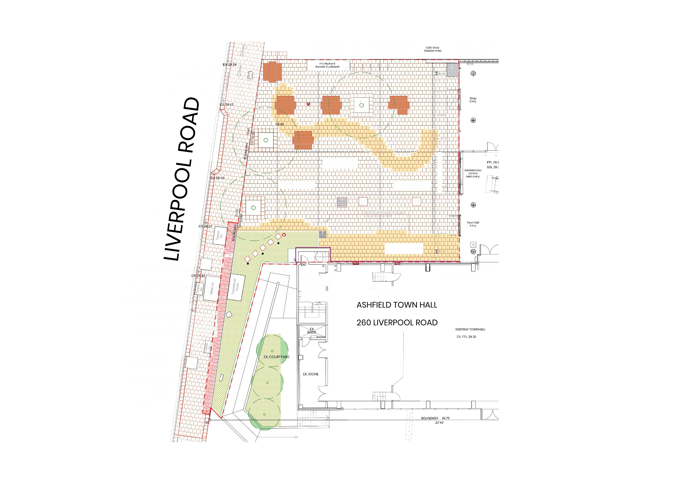 Ashfield Town Hall Square - concept plan